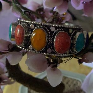 Antique multi stone cuff